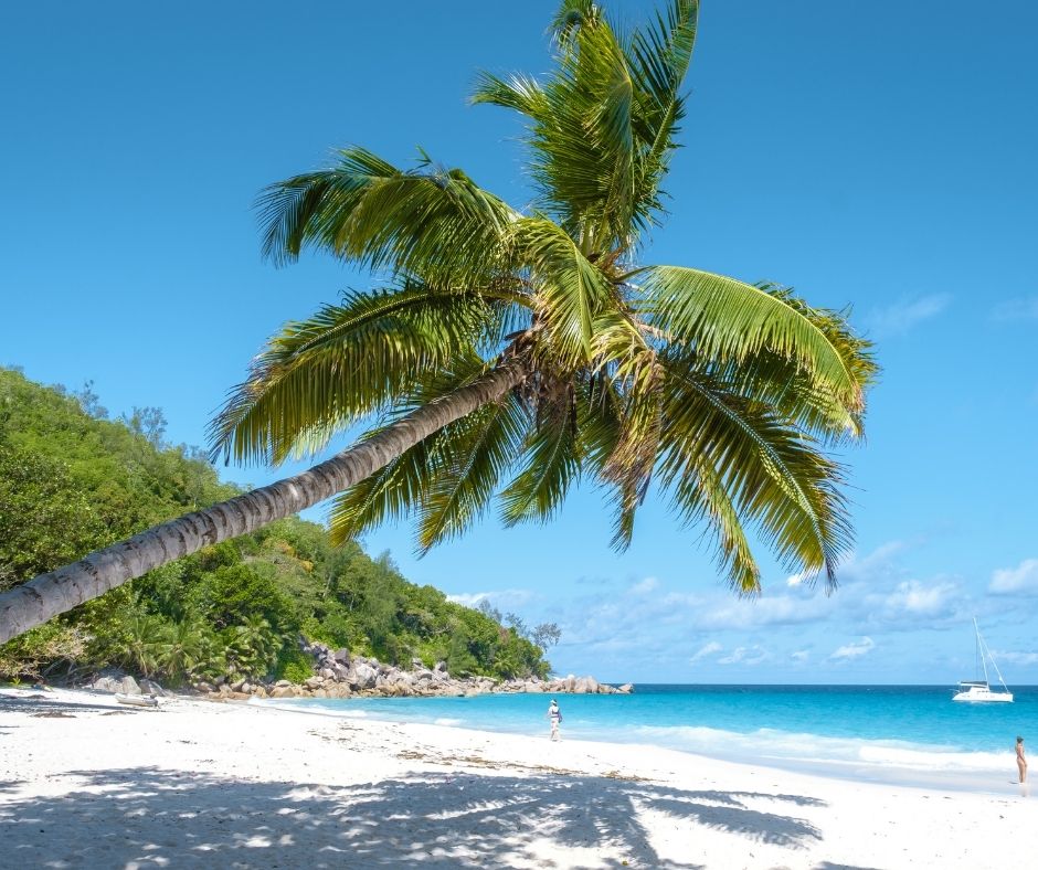 Anse Georgette Praslin Seychelles,Tropical Beach Anse Georgette Praslin Seychelles