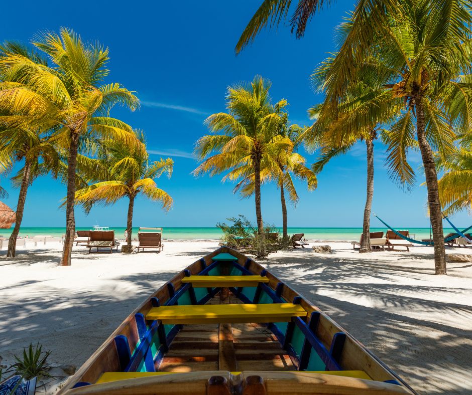 Tropical Beach Setting on Isla Holbox, Mexico