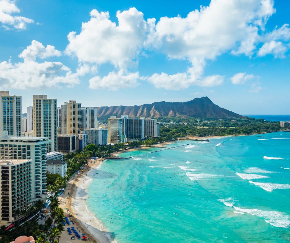 Waikiki Beach on Oahu is one of the most famous beaches in the world