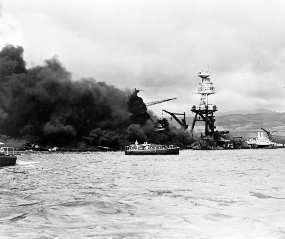  Pearl Harbor were shattered by the thunderous roar of Japanese aircraft.
