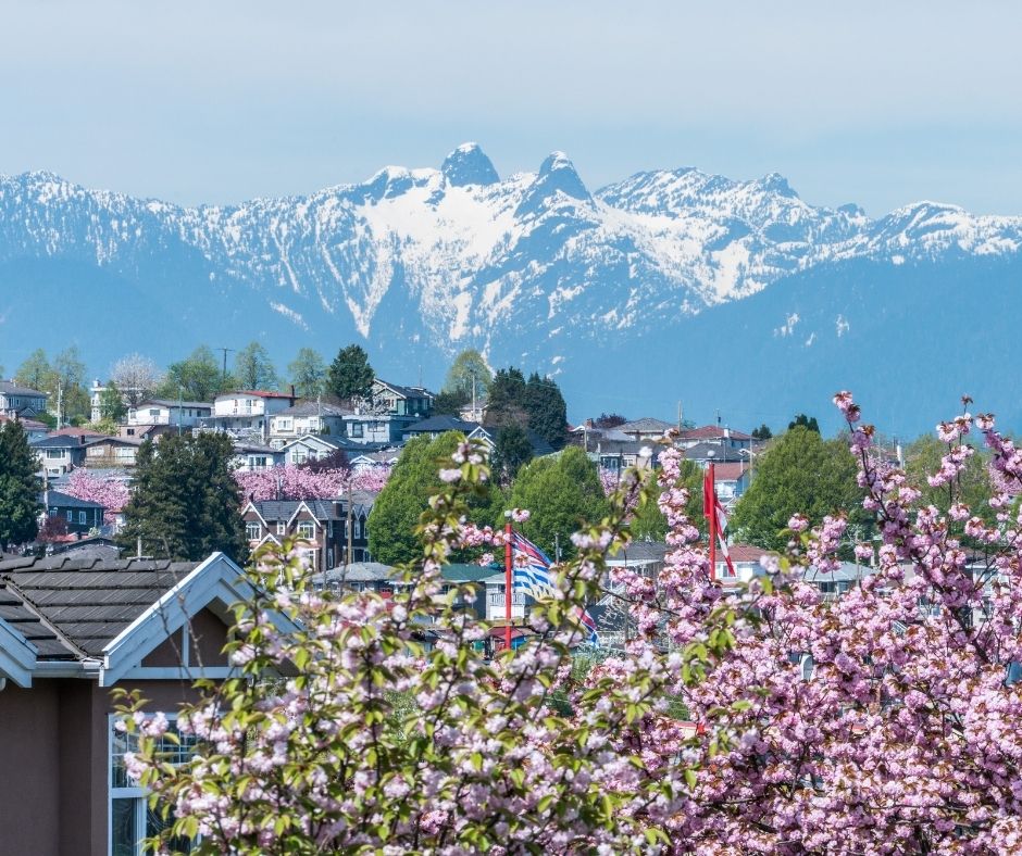 spring city landscape,Vancouver Canada